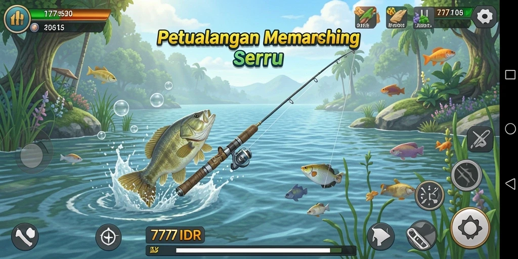 Gameplay seru dalam 777IDR menampilkan momen memancing yang mendebarkan.