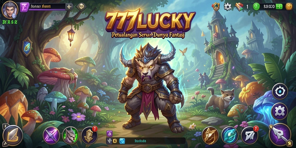 Screenshot gameplay 777LUCKY menampilkan eksplorasi petualangan.