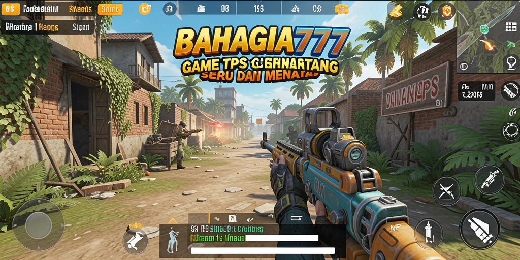 Screenshot gameplay BAHAGIA777 menampilkan aksi tembak-menembak yang seru.