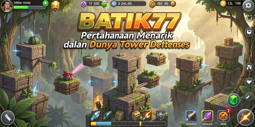 Tampilan gameplay menegangkan di <strong>BATIK77</strong> dengan strategi Tower Defense yang mendalam.