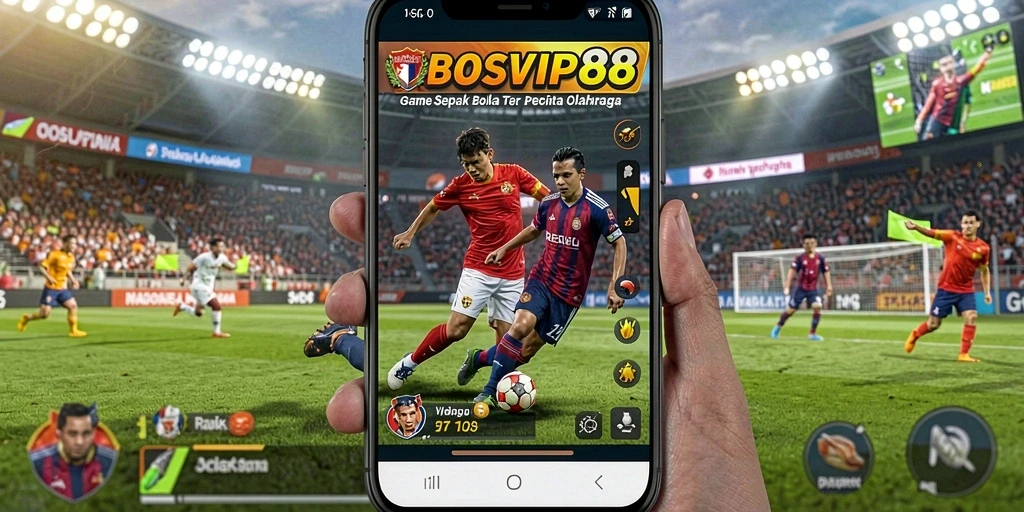 Tampilan gameplay menegangkan dalam pertandingan sepak bola