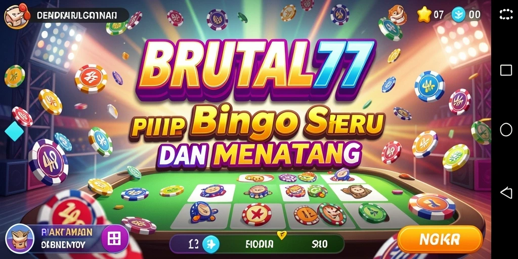 Tampilan gameplay menegangkan Bingo di BRUTAL77.