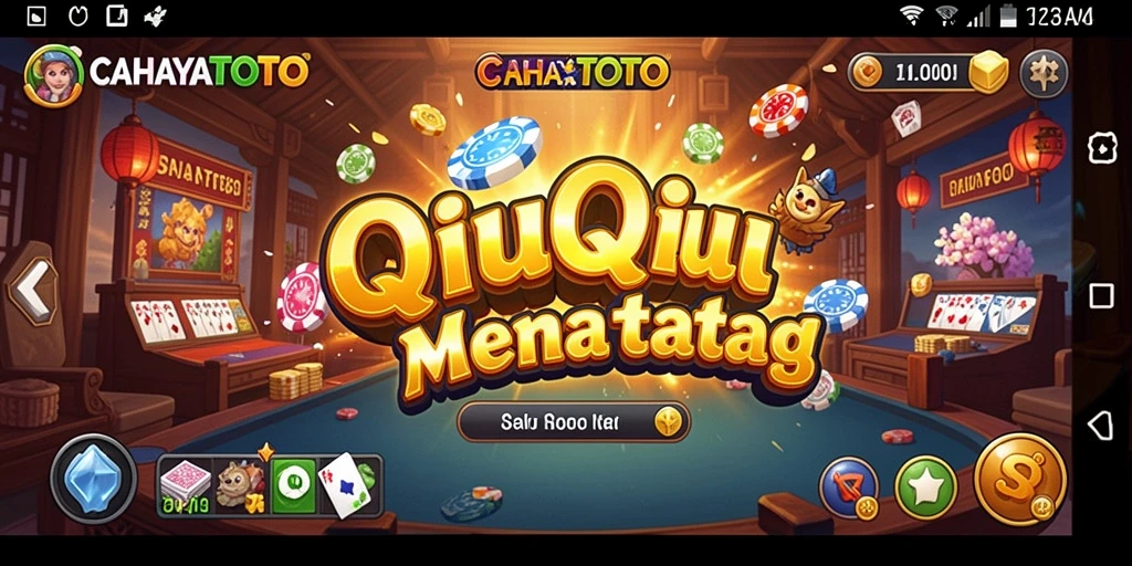 Screenshot menunjukkan momen seru gameplay QiuQiu.