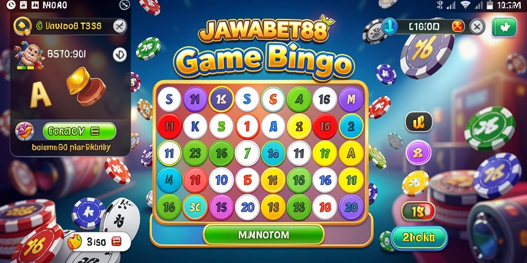 Tampilan gameplay Bingo JAWABET88 yang menarik dan seru.