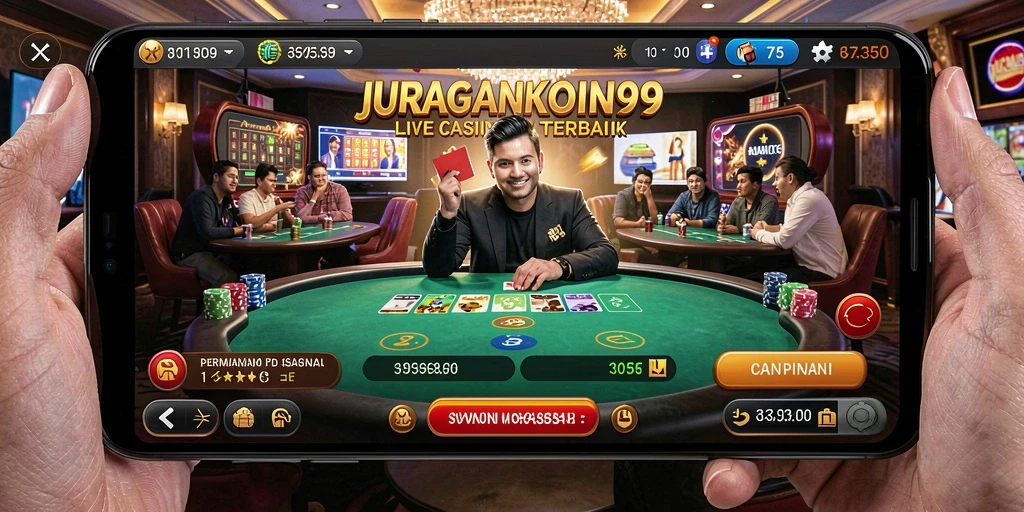 Tampilan gameplay langsung yang mendebarkan di JURAGANKOIN99.