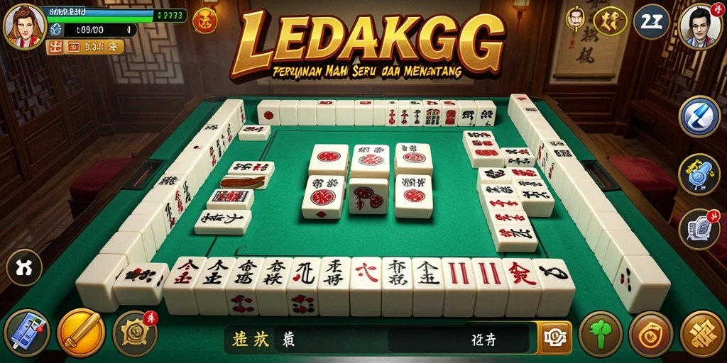 Tampilan gameplay seru Mahjong di LEDAKGG.