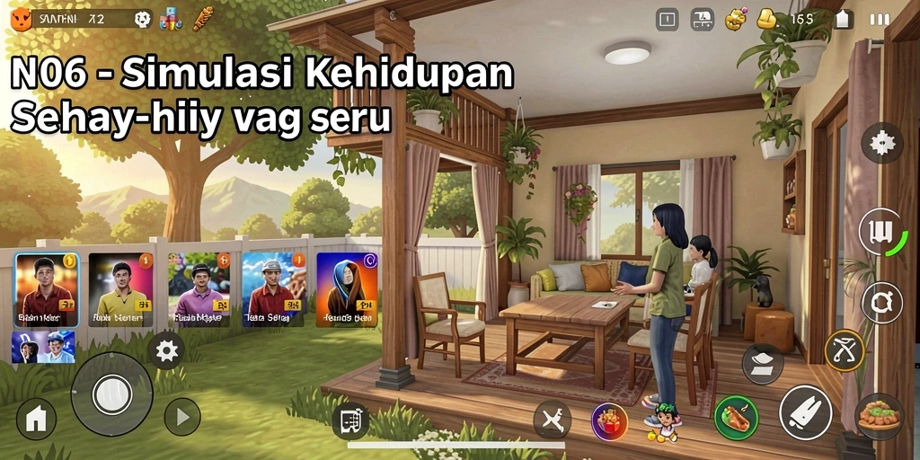 Tampilan menarik dalam N06 dengan grafik simulasi yang nyata.
