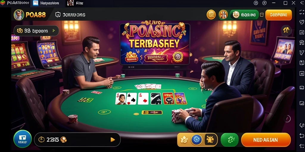 Tampilan gameplay seru saat bermain Live Casino di POA88.