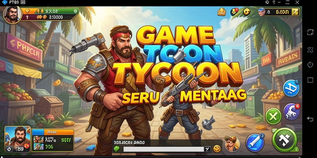 Screenshot utama PT89 menampilkan fitur gameplay Tycoon yang seru.