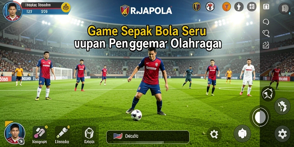 Gameplay menarik dalam pertandingan sepak bola RAJAPOLA.