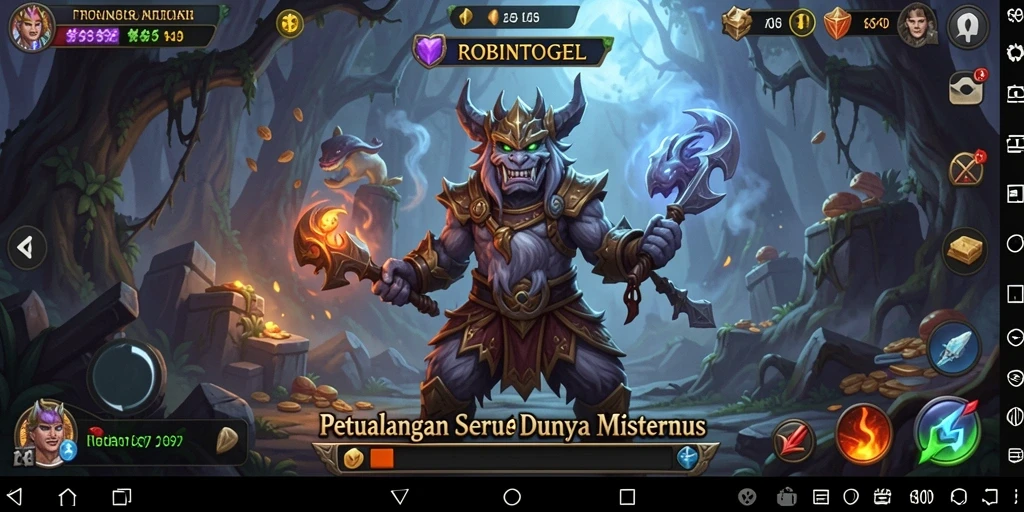 Tampilan gameplay ROBINTOGEL dengan petualangan yang mendebarkan.