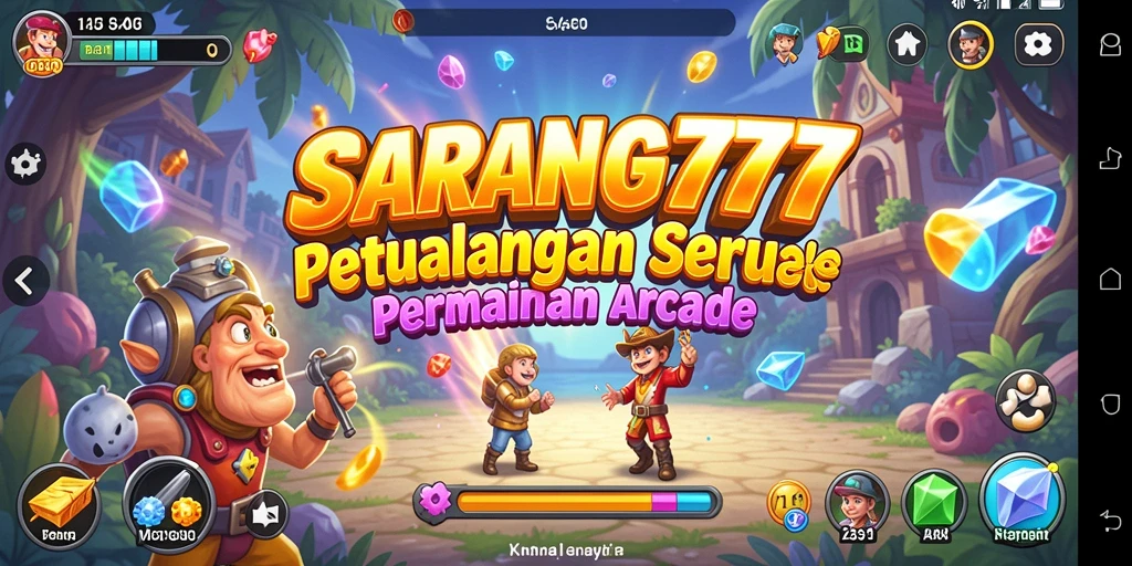 Tampilan gameplay SARANG777 yang penuh aksi dan warna-warni.