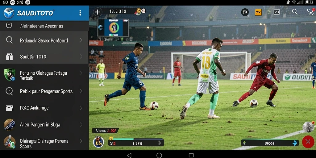 Gameplay SAUDITOTO dengan momen seru dalam olahraga.