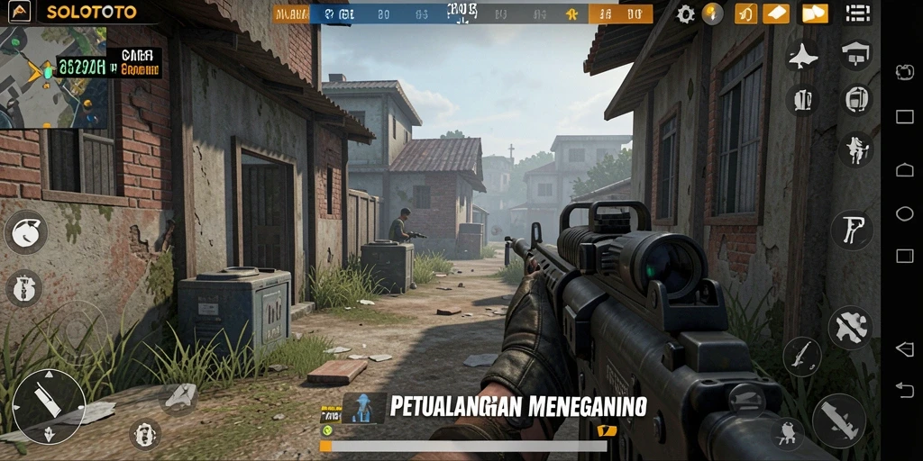 Tangkapan layar gameplay menampilkan aksi mendebarkan dalam SOLOTOTO.