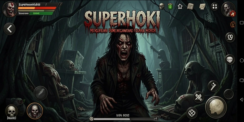 Screenshot SUPERHOKI yang menampilkan suasana menegangkan di gameplay.