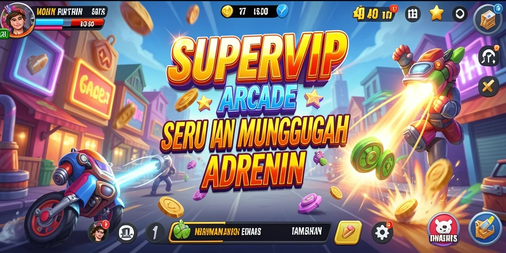 Screenshot utama SUPERVIP menampilkan gameplay yang seru dan menantang.